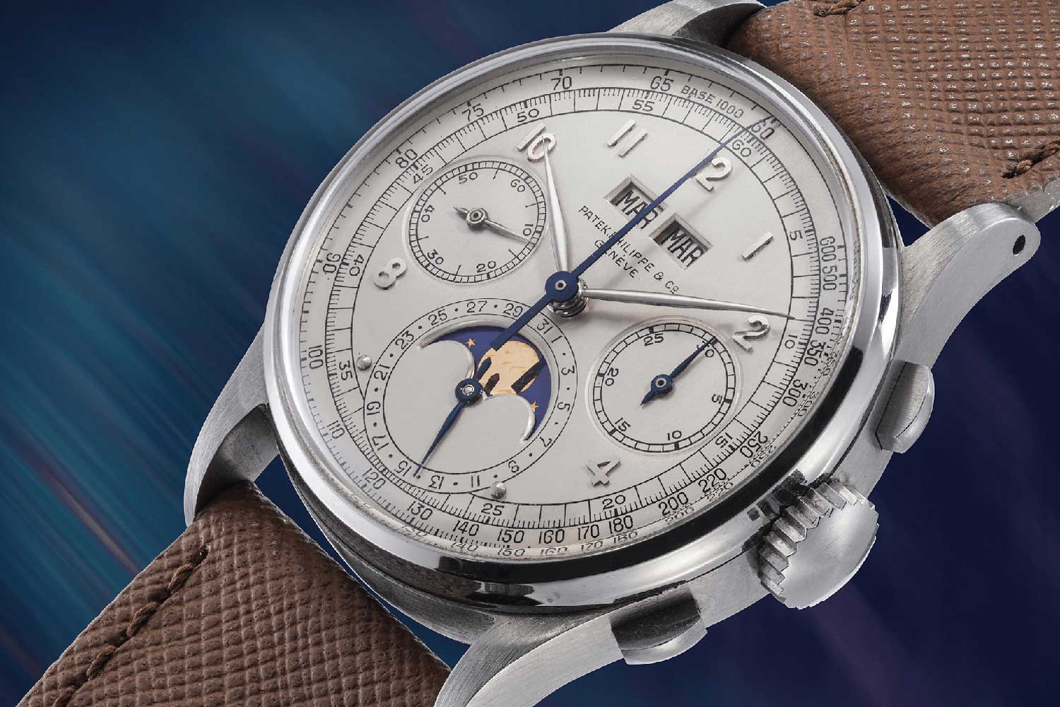 Patek Philippe Perpetual Calendar Chronograph Ref. 1518 from 1943 (Image: Phillips)