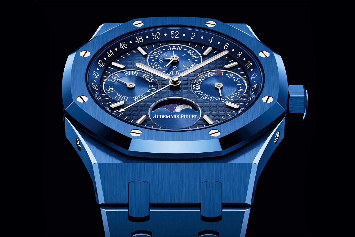 From 2015 to 2024, Caliber 5134 powered all Royal Oak Perpetual Calendars including Ref. 26579CS in blue ceramic