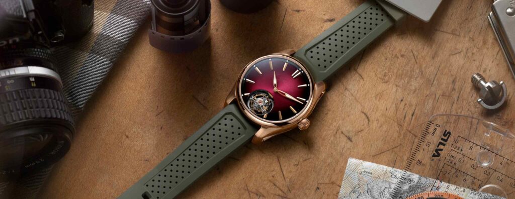 H. Moser & Cie’s Pioneer Tourbillon Gets A Fresh New Face In Burgundy